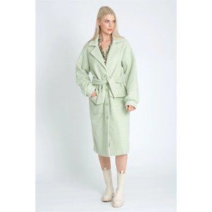 Native Youth Textured Single-Breasted Coat $240 size Large